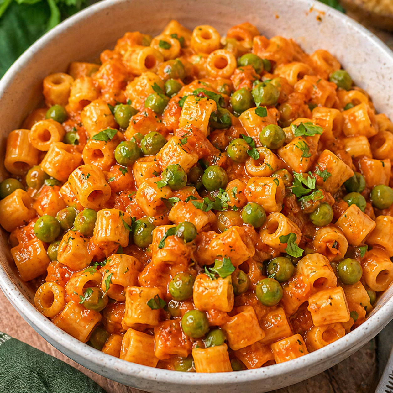 Peas & Macaroni (Pasta e Piselli — Italian comfort in a bowl)